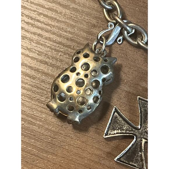 Vintage-Inspired Mixed Metal Charm Bracelet Gothic & Boho Aesthetic 7” Length - Picture 7 of 10